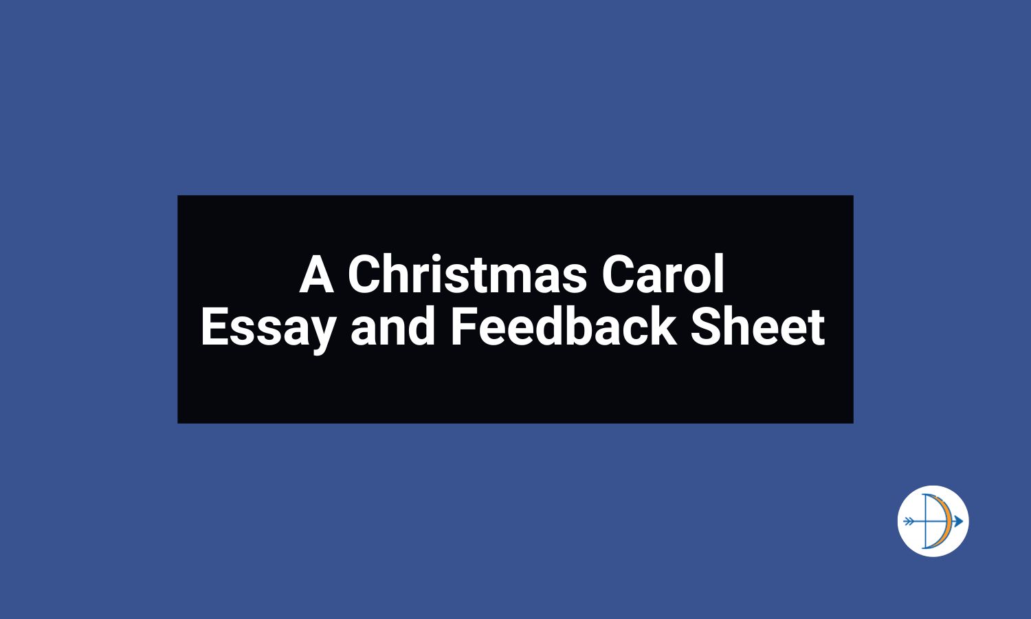 A Christmas Carol Essay And Feedback Sheet KS4 English Teaching Resource